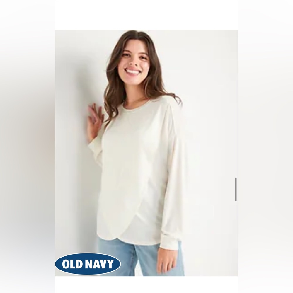 Maternity Cross-Front Nursing Top Size M